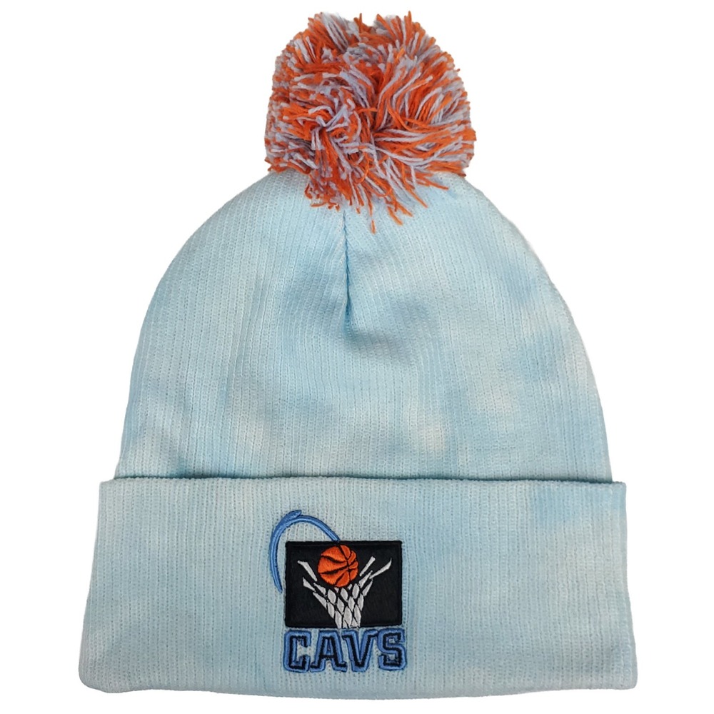 Cleveland Cavs Mitchell & Ness NBA Cuff Knit Beanie‎ Hat Cap Tie Dye Blue New